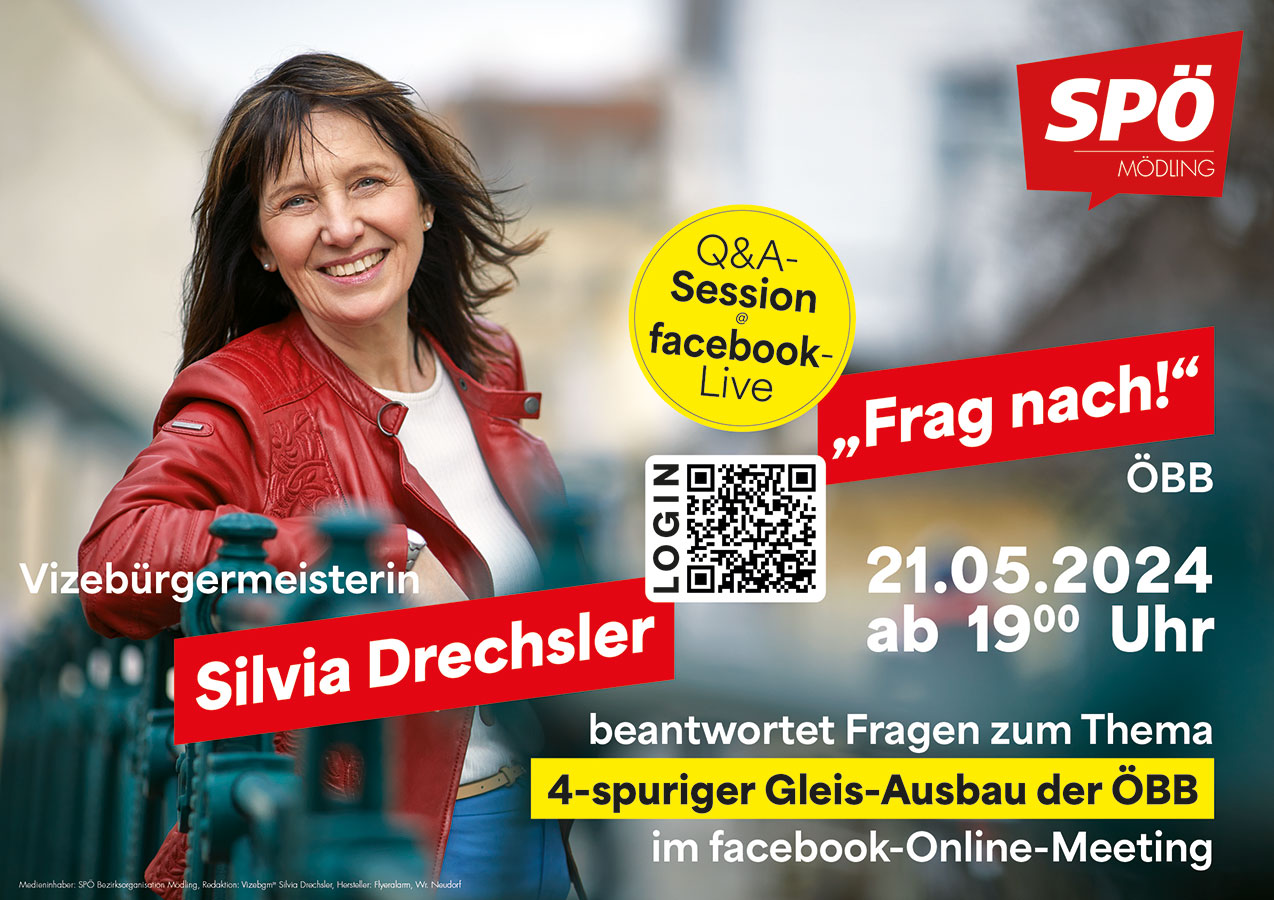 Frag nach ÖBB – Silvia Drechsler beantwortet online Fragen zum 4-spurigen Gleis-Ausbau der ÖBB