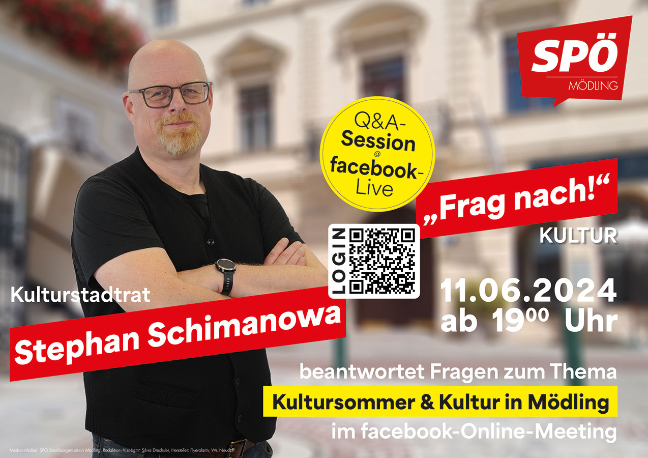 Frag nach Kultur – Stephan Schimanowa beantwortet online Fragen zum Kultursommer und dem Thema Kultur in Mödling