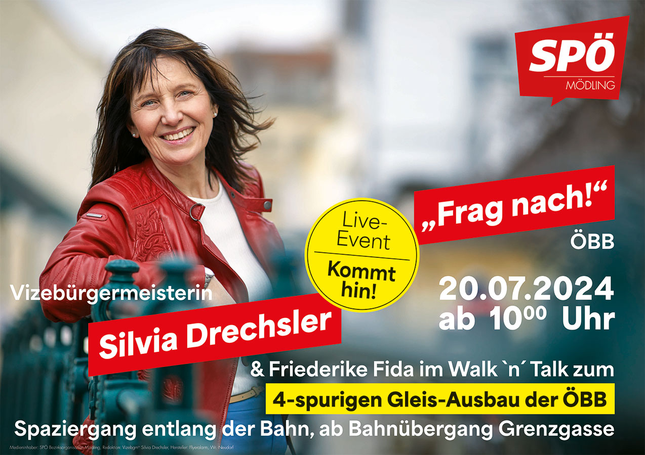 Frag nach ÖBB – Silvia Drechsler beantwortet bei einem Spaziergang entlang der Bahn Fragen zum 4-spurigen Gleis-Ausbau der ÖBB