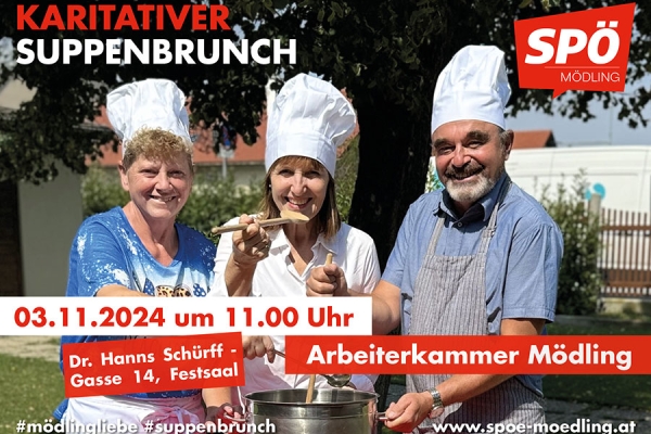 Werbe-Plakat für den Suppenbrunch 2024