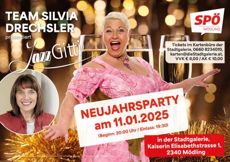 Silvia Drechsler bittet zur Neujahrsparty mit Jazz-Gitty