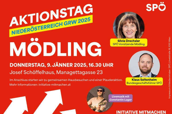 Aktionstag der Initiative Mitmachen mit Silvia Drechsler und Klaus Seltenheim in Mödling