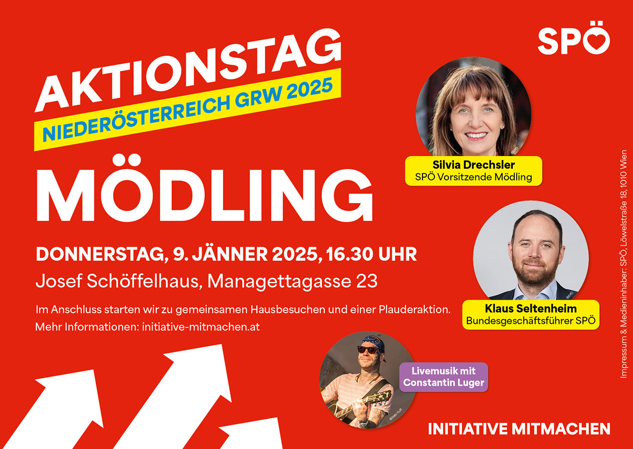 Aktionstag der Initiative Mitmachen mit Silvia Drechsler und Klaus Seltenheim in Mödling