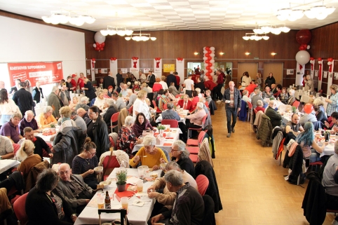 Voller AK-Festsaal beim 20. karitativen Suppen-Brunch der SPÖ Mödling