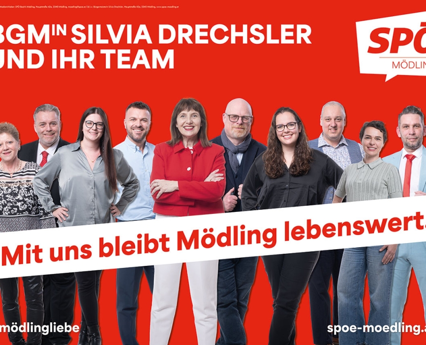 A1-Plakat, Team Silvia Drechsler, Mödling bleibt lebenswert A1-Plakat, Team Silvia Drechsler, Mödling bleibt lebenswert